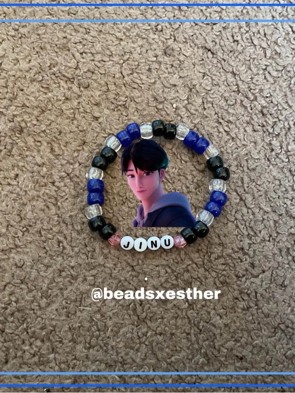 Jinu Beaded Bracelet “Saja Boys” K-pop Demon Hunters